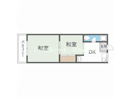 光マンション(2DK/2階)の間取り写真