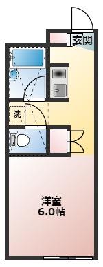 DOLCEII(1K/2階)の間取り写真