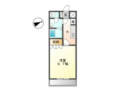 ハイツ・コスモス(1K/1階)の間取り写真