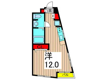 HILLS・UMEDA(ワンルーム/2階)の間取り写真
