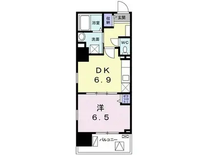 グレイス竹の塚(1DK/8階)の間取り写真