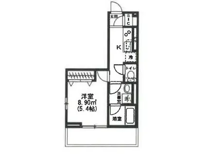 エスペランサ(1K/3階)の間取り写真