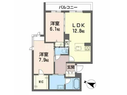 シャーメゾン フェアリーステージ(2LDK/2階)の間取り写真