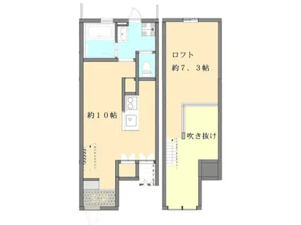 テラス駒沢(ワンルーム/1階)の間取り写真