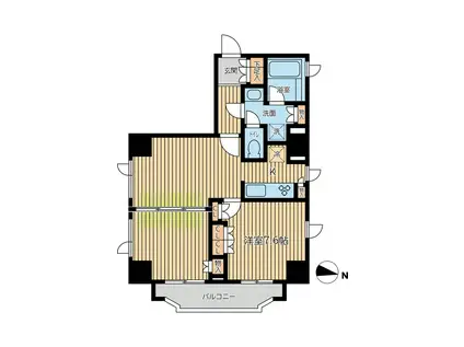 CITY SPIRE半蔵門 シティスパイア半蔵門(2LDK/12階)の間取り写真