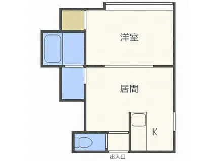 リア・クリスタル(1LDK/3階)の間取り写真