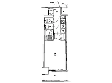 S-RESIDENCE堀田駅前FUTUR(1K/4階)の間取り写真