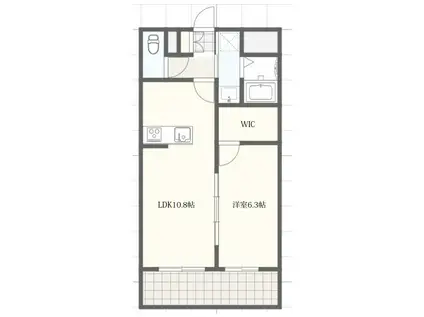 オーネスト九品寺(1LDK/10階)の間取り写真