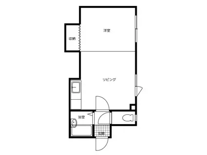 CHATEAU RAVENDER(1DK/1階)の間取り写真