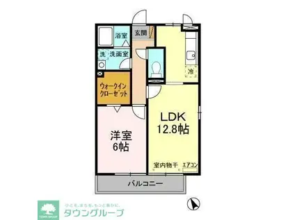 パークサイド西船A・B(1LDK/3階)の間取り写真