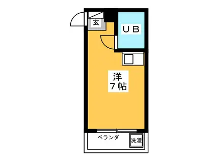 ハイシティ目白(ワンルーム/2階)の間取り写真