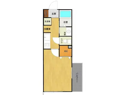 第11シバタハウス(1K/3階)の間取り写真