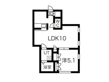 ミラコローザ ノンナ(1LDK/1階)の間取り写真