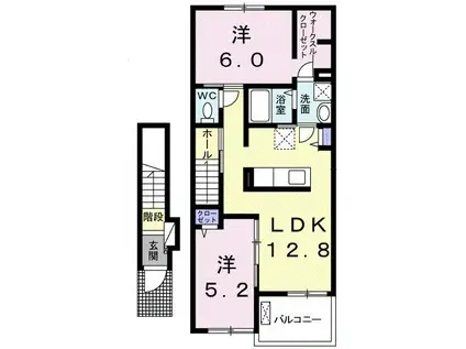 エム・グラース I(2LDK/2階)の間取り写真