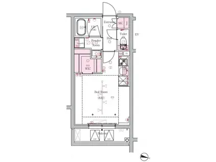 ハイズ国分寺南町(ワンルーム/3階)の間取り写真