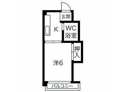 ドルフ千代田(1K/3階)の間取り写真