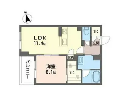 ルピナス グランデ(1LDK/2階)の間取り写真