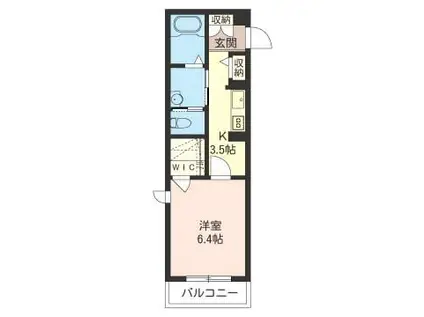 ＪＲ埼京線 北与野駅 徒歩8分 2階建 築11年(1K/1階)の間取り写真