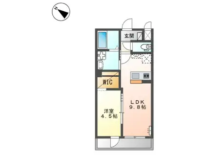 STAR WINGS(1LDK/2階)の間取り写真