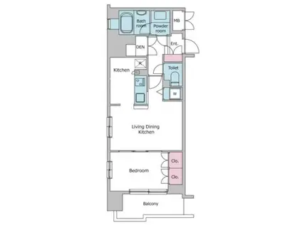 レジディア御茶ノ水(1LDK/5階)の間取り写真