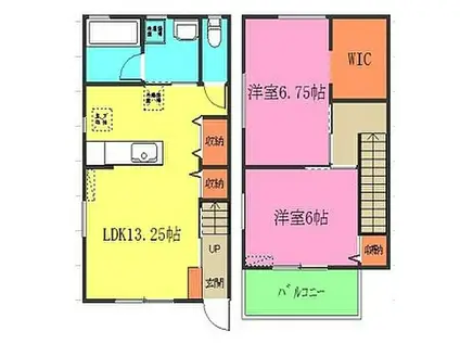 モンブラン(2LDK/1階)の間取り写真