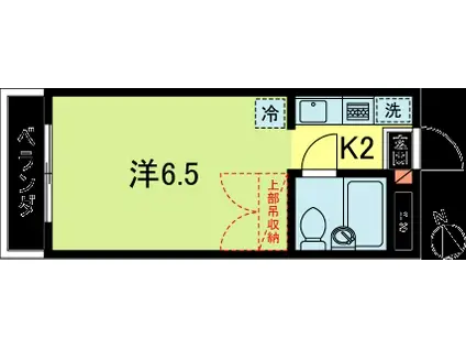 メゾンメモワール(1K/2階)の間取り写真
