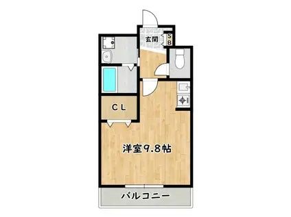 RIO加島(1K/1階)の間取り写真