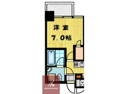 アスール江坂3RD(1K/5階)の間取り写真