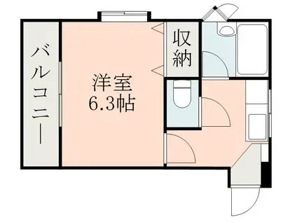 イモーレ真砂(1K/2階)の間取り写真