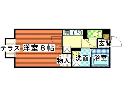 パセオ近江堂(1K/1階)の間取り写真