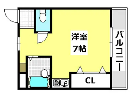 アンフィニィ橋の内II(ワンルーム/3階)の間取り写真