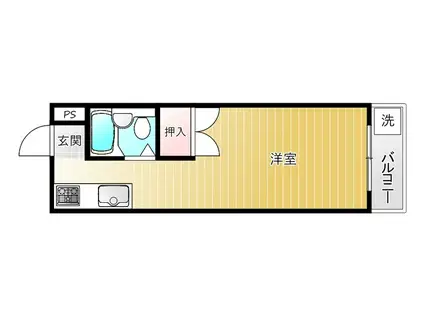 ベルメゾンK(ワンルーム/1階)の間取り写真