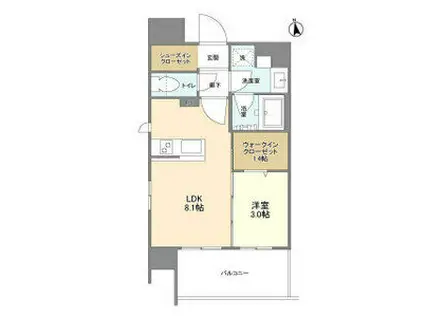 デュオフラッツ栄(1LDK/5階)の間取り写真