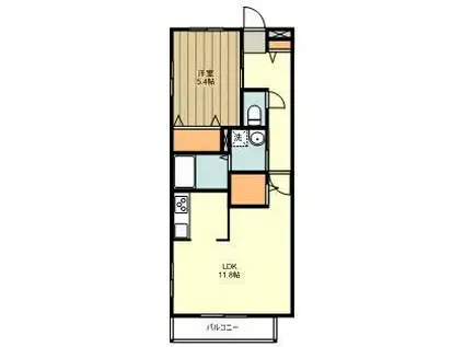 シャン ボヌール(1LDK/3階)の間取り写真