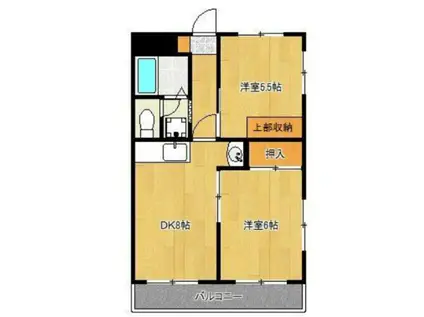 センチュリーマンション(2DK/9階)の間取り写真