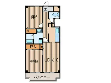 サングレース塚口(2LDK/4階)の間取り写真