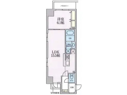 LA・GLYCINE ラ・グリシーヌ(1LDK/4階)の間取り写真