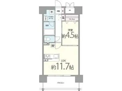 プレメント豊中(1LDK/2階)の間取り写真