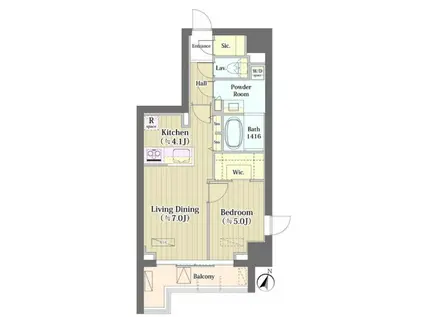 T.BRAND世田谷(1LDK/3階)の間取り写真