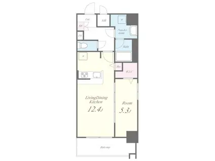 パークゲート栄白川(1LDK/5階)の間取り写真