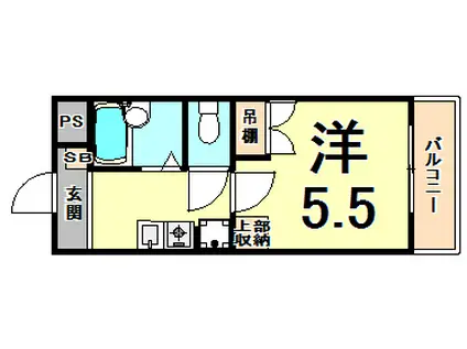 クリスタルカーサII(1K/3階)の間取り写真