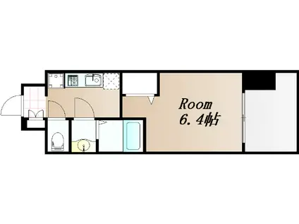 アドバンス新大阪ウエストゲートII(1K/4階)の間取り写真