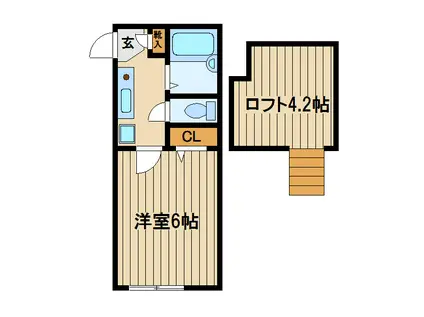 エトワールひばりが丘A棟(1K/2階)の間取り写真