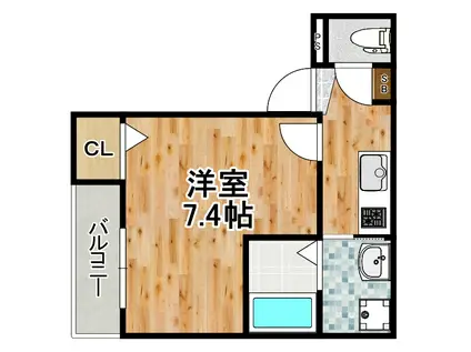 春日出北2丁目PJ(1K/3階)の間取り写真