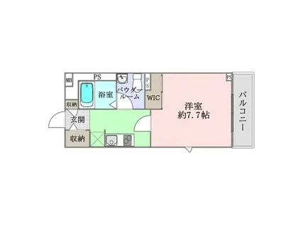 シュライン(1K/1階)の間取り写真