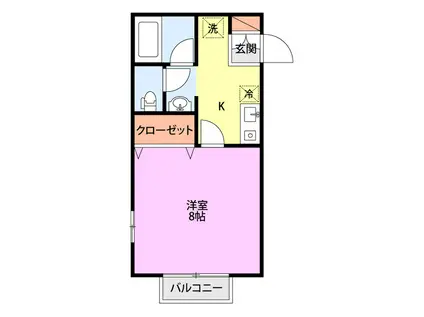 SUNRISE(1K/1階)の間取り写真