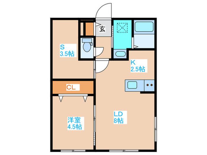 PARTIRE 裏参道(1SLDK/1階)の間取り写真