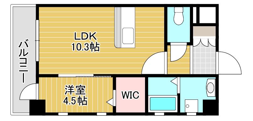 MDIグランデラブロ香春口(1LDK/8階)の間取り写真