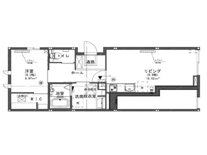 EDITION本蓮沼(1LDK/1階)の間取り写真