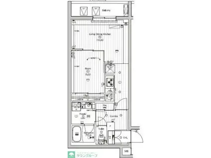 PREMIUMCUBE東高円寺DEUX(1LDK/4階)の間取り写真